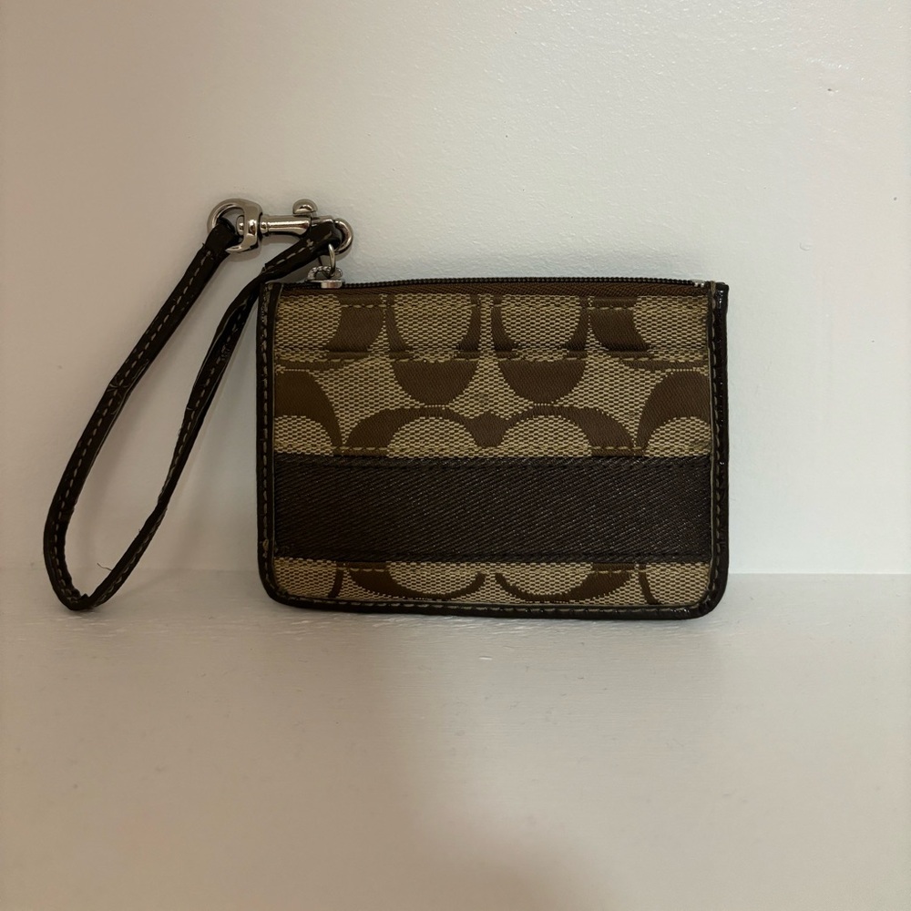 Coach Signature Wristlet ID Holder